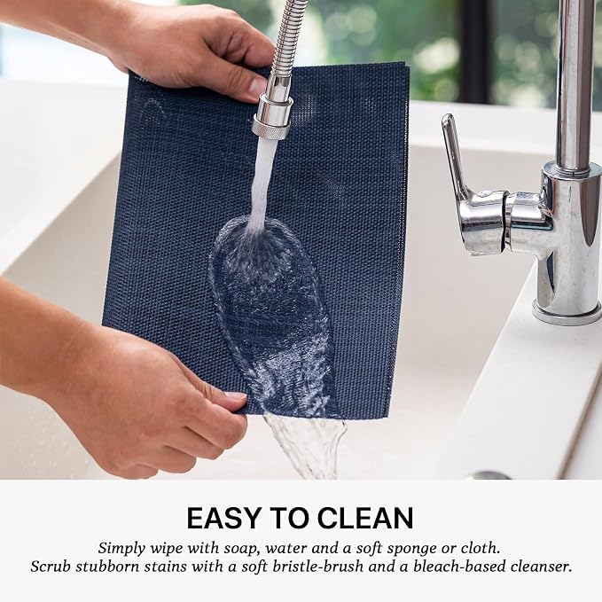LEXMORE Placemats Set of 8 Vinyl/Plastic Woven Place Mats - Image 4