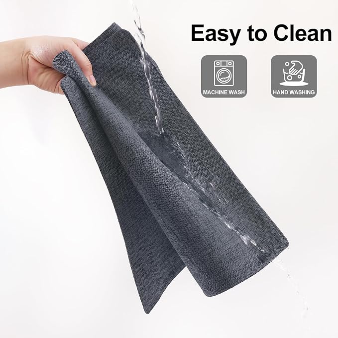 Homaxy Cloths Placemats for Dining Table Set of 4, Charcoal Gray | Heat - Image 7