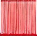 10x10 Red Tulle Backdrop Curtains for Parties, Sheer Backdrop Curtain Wedding Photo Background Drapes for Baby Shower Photography Birthday Party