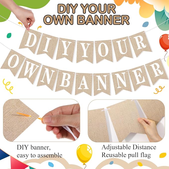 Mooliwe 171 Pcs DIY Custom Banner Kit Make Your Own Customizable Sign - Image 3