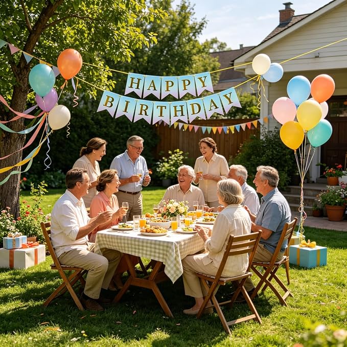 Happy Birthday Banner Birthday Party Supplies - Image 4