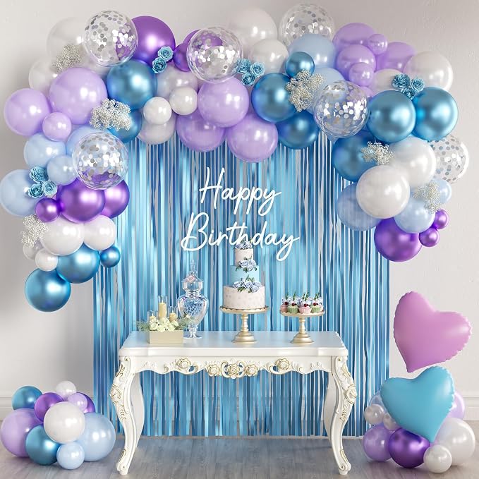Mermaid Party Balloons Garland Arch Kit by MEBAY