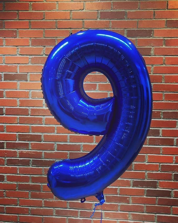 0 Balloon - Night Blue Birthday Number Balloons, 40 Inch Party Decorations | - Image 8