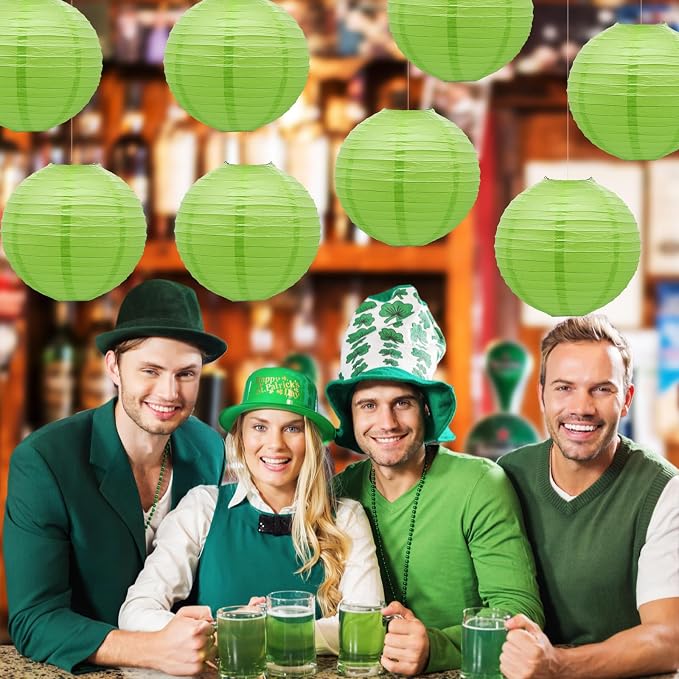 Sage Green Paper Lanterns Chinese Round Lanterns - Image 4