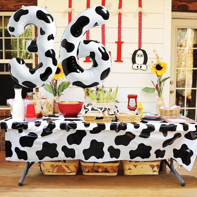 Giant Number Balloons 6, Cow Print Number 6 Balloons - Image 5
