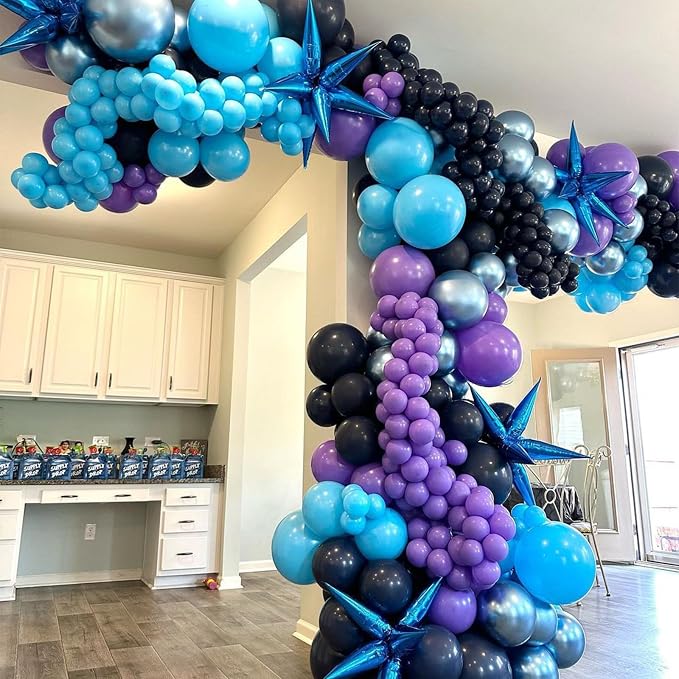 Black Purple Blue Balloon - Image 3