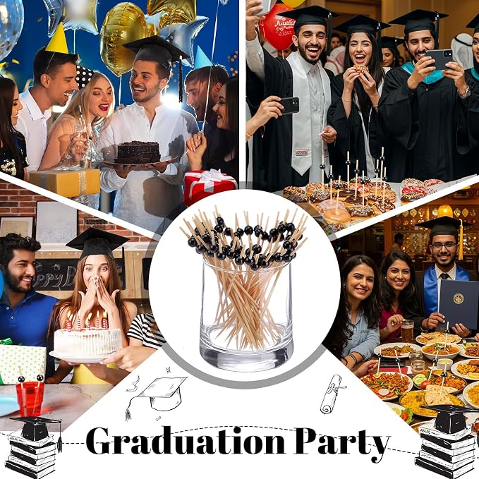 Reallnaive 300 Pcs Cocktail Pick Pearl Fancy Toothpick - Image 6