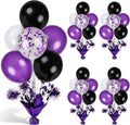 4 Set Purple Black Balloon Centerpieces by Unknown