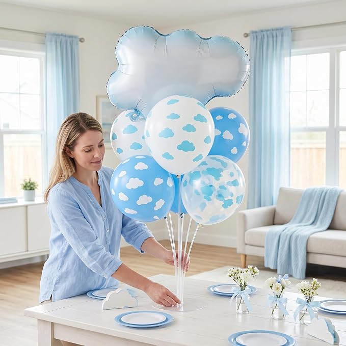 Cloud Party Balloons Stand Kit 2 Sets, Balloon Centerpieces - Image 6