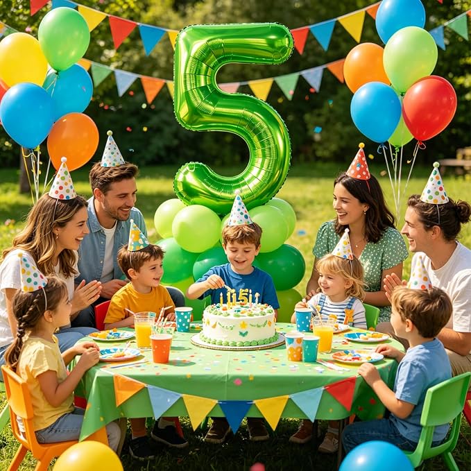 40 inch Number Balloon 0-9 Green Large Number 4 Balloons, Digital Balloons - Image 3
