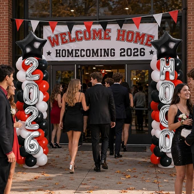 2 Sets Homecoming 2026 Balloon Column Stand Party Decorations Kits - Image 7