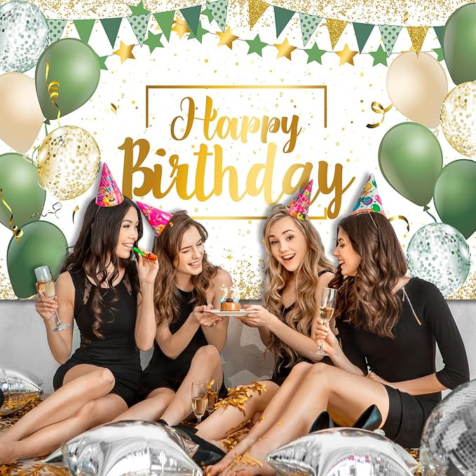 Tatuo Happy Birthday Decorations Backdrop Banner - Image 5