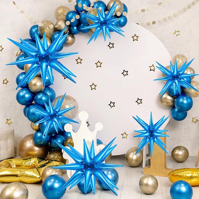10 Pcs Star Balloons Explosion Balloons Foil Cone Balloon Magic - Image 3