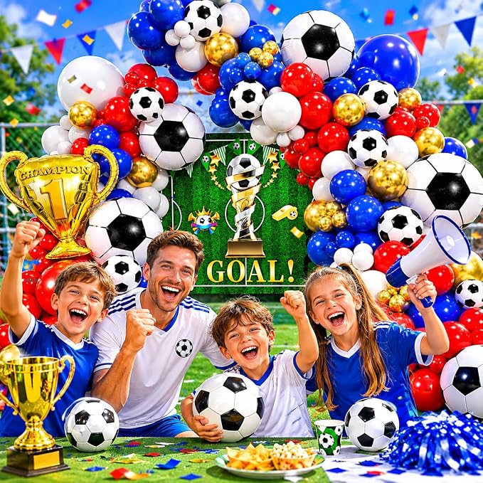 Soccer Party Decorations 161Pcs, Soccer Balloon Garland Arch Kit - Image 7