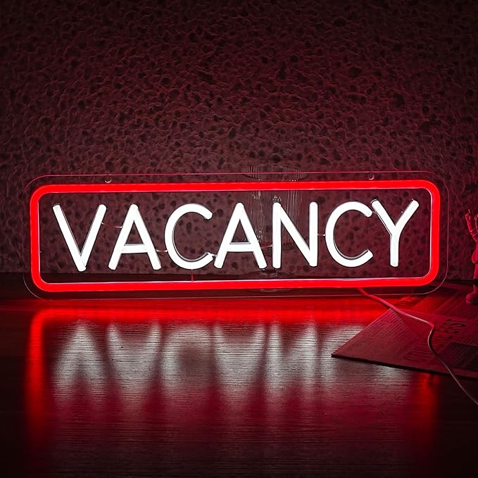 Vacancy Neon Sign, Neon Sign For Business Hotel Hostel Sign Room Vacancy Sign Wall Decor Artled Bar Sign Backdrop Lights Led Business Signs Creative Neon Lights Signs Usb Powered