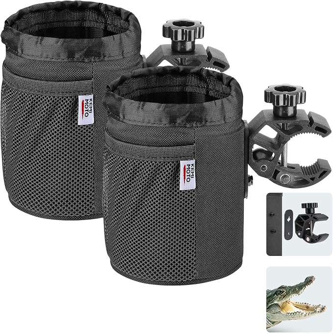 KEMIMOTO Motorcycle Cup Holder, Oxford Fabric Motorcycle Drink Holder by kemimoto