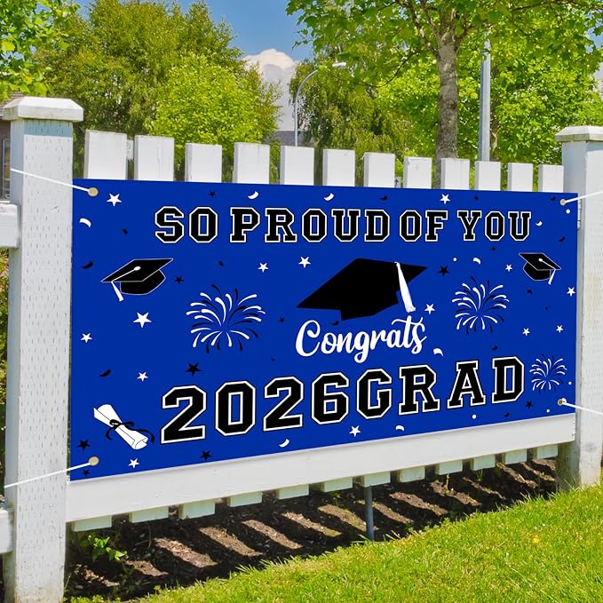 Graduation Decorations 2026 Blue Graduation Banner 66.1" x 33.8" Graduation - Image 5