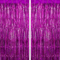 2 Pack Fringe Curtains Foil Shiny Fringe Backdrop Tinsel Door Streamers Foil by TOTAFAM