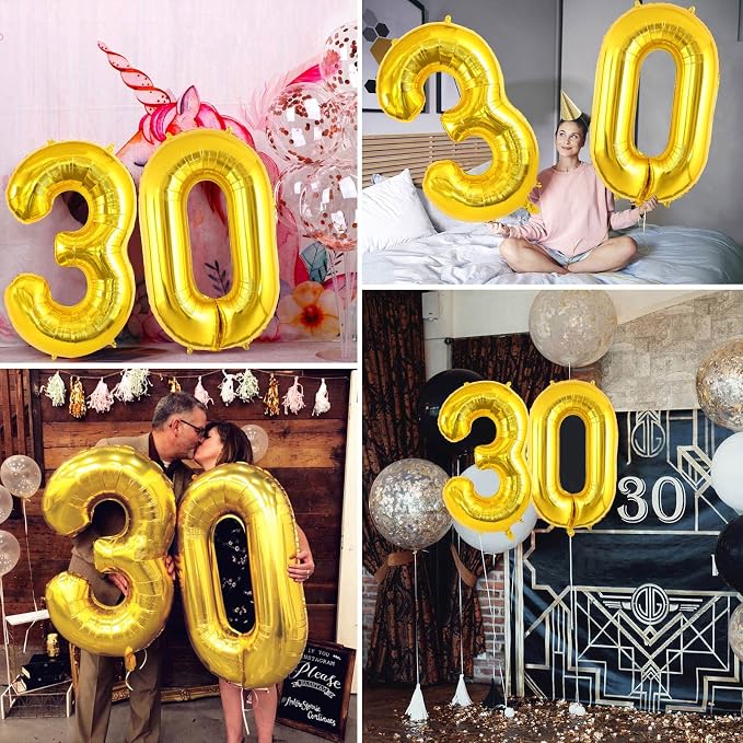 30 Number Balloons Large Foil Number Balloon Big 40 Inch - Image 4