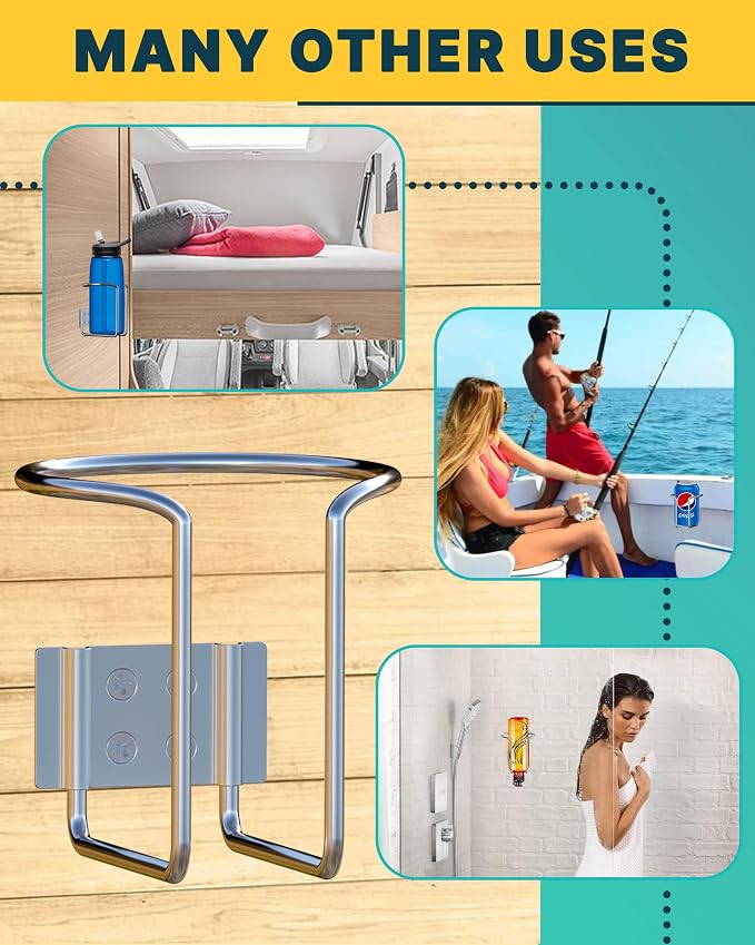 Screw Mount Large Cup, Water Bottle & Tumbler Holder Organizer - Image 4