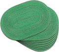 Placemats Set of 8, Woven Oval Braided Dining Table Mats | 12 x 17.5 Inch Size by Noctiflorous