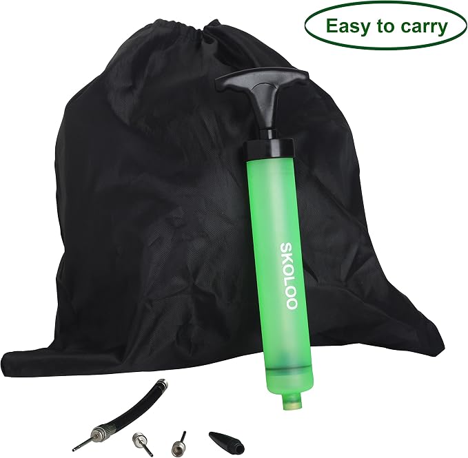SKOLOO 10" Portable Hand Air Ball Pump Inflator Kit - Image 8