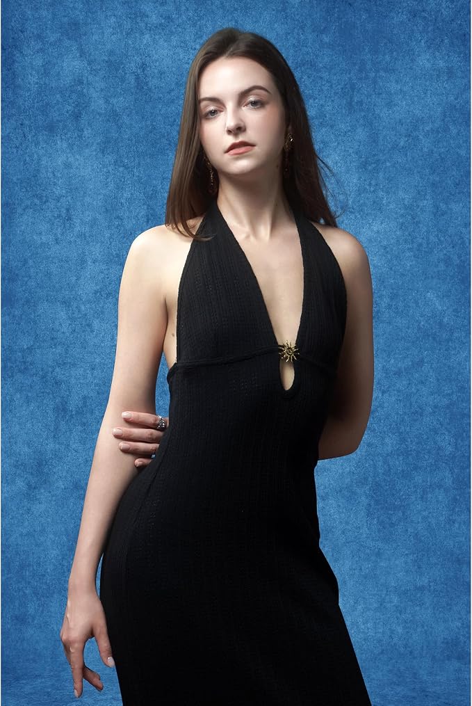 UrcTepics 6×8 ft Blue Fabric Photo Backdrops, Classic Abstract Texture Backdrop - Image 4