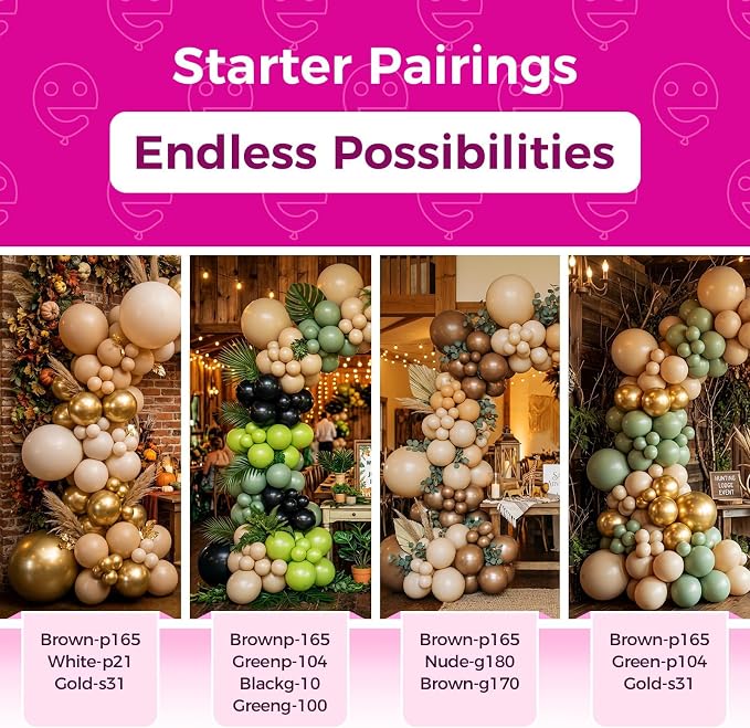 Bezente Tan Latex Boho Neutral Party Balloons 100 Pack 12 inch | Light Brown - Image 4