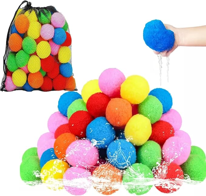 100 PCS Reusable Water Balloons, 2.4 Inch Quick Fill Splash Balls - Image 5