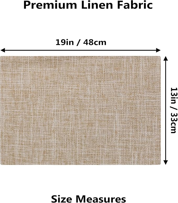 Demetex Burlap Placemats Set of 4 Heat Resistant Decorative Cloth Place Mats - Image 3