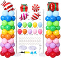 Rainbow Candy land Balloon Column Stand Kit Set of 2, 7 Feet Height Balloon by KIRINDECORATION