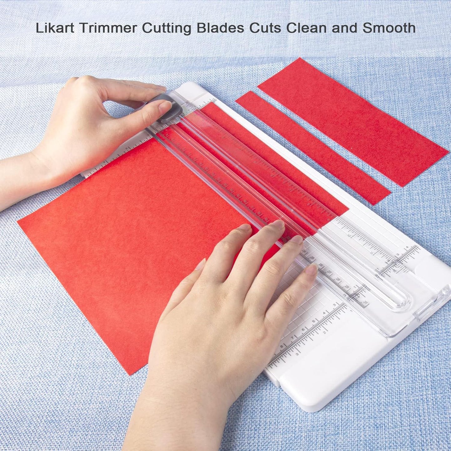 Likart 8 Pack Portable Trimmer Cutting Blades,Compatible for Cricut Paper Cutter/Cricut Roll Holder,Paper Trimmer Replacement Blades(6 Cutting Blades & 2 Scoring Blades)