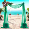MDS Halloween Chiffon Draping Fabric - 1 Panel, 30" Wide x 75ft Long - Sheer Spooky Arbor & Canopy Drapery for Haunted House Backdrops, Party Ceilings, DIY Costumes & Themed Events - Emerald Green