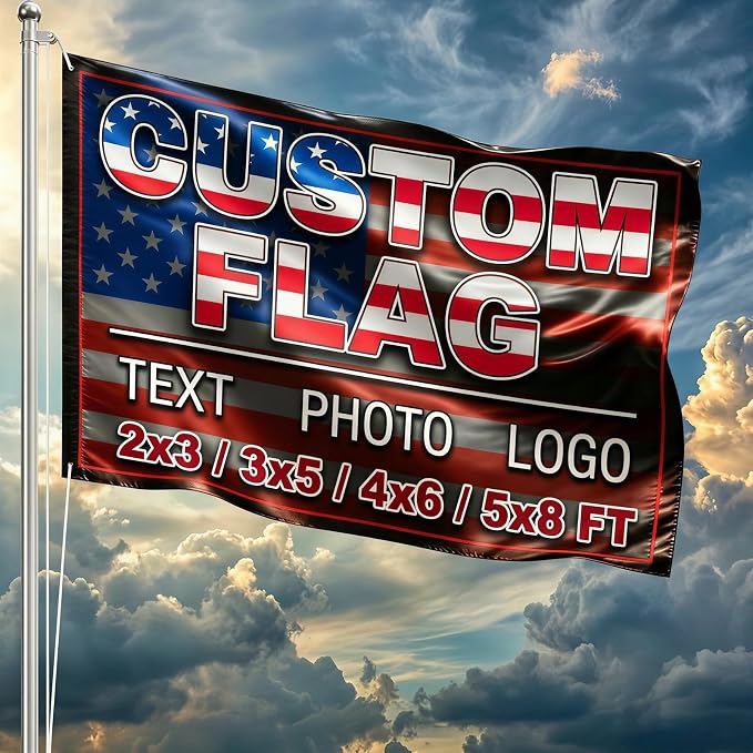 Custom Flag 3x5 Ft Outdoor, Personalize Print Your Own Text/Photo/Logo by Nxwdwqa