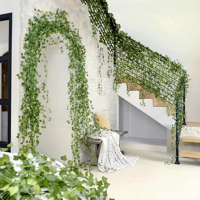 72 Pack 504Ft Artificial Ivy Fake Vines, Ivy Garland Greenery Garland Fake - Image 9