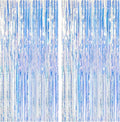 2 Pack Iridescent Backdrop Party Decorations Tinsel Curtain Party Backdrop Foil by BOMSI