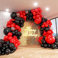 Red and Black Balloon Arch Kit, Graduation, Anniversary, Prom Decorations by ADOINBY