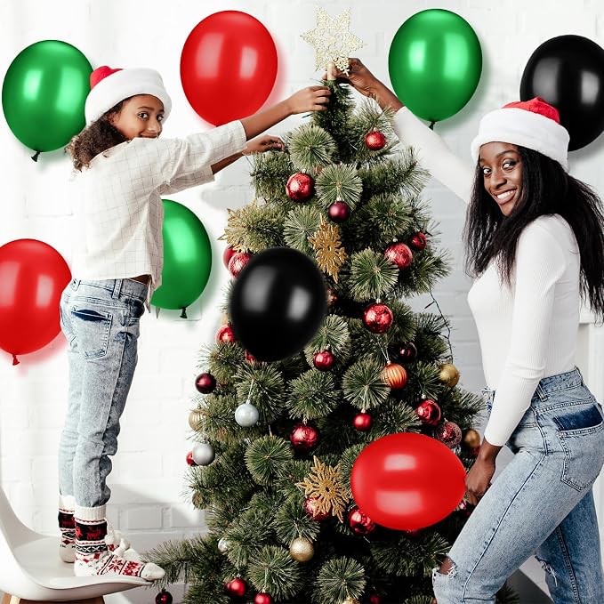 TecUnite 100 Pieces Red Black and Green Balloons Juneteenth Freedom Day 13 Inch - Image 4