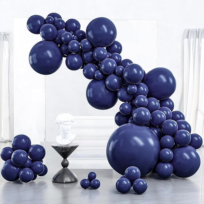 PartyWoo Navy Blue Balloons 127pcs Dark Blue Color 36 18 12 10 5 Inch | 36 18 by PartyWoo