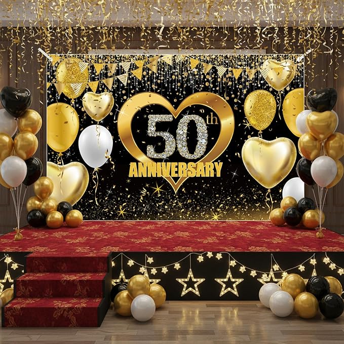 50th Wedding Anniversary Backdrop Decoration - Image 2