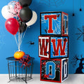 3 Pcs Spider 2nd Birthday Party Decorations Spider Theme Balloon Boxes Two by Feifeiya