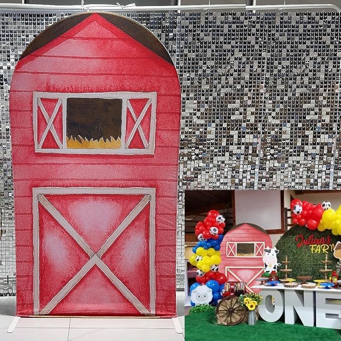 Arch Backdrop Chiara Arch Stand Covers Stretchy Spandex Fabric Farm Door Background for Birthday Baby Shower Party Decoration