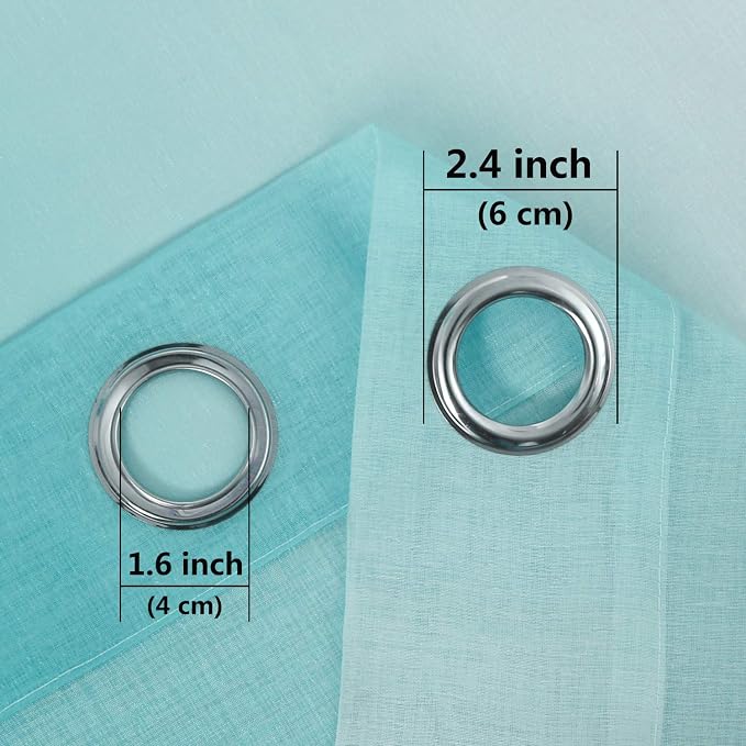DWCN Faux Linen Ombre Sheer Curtains - Image 5