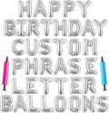 Happy Birthday Balloon Banner Custom Phrase Balloons letter 16 inch by LIOZEOKUN