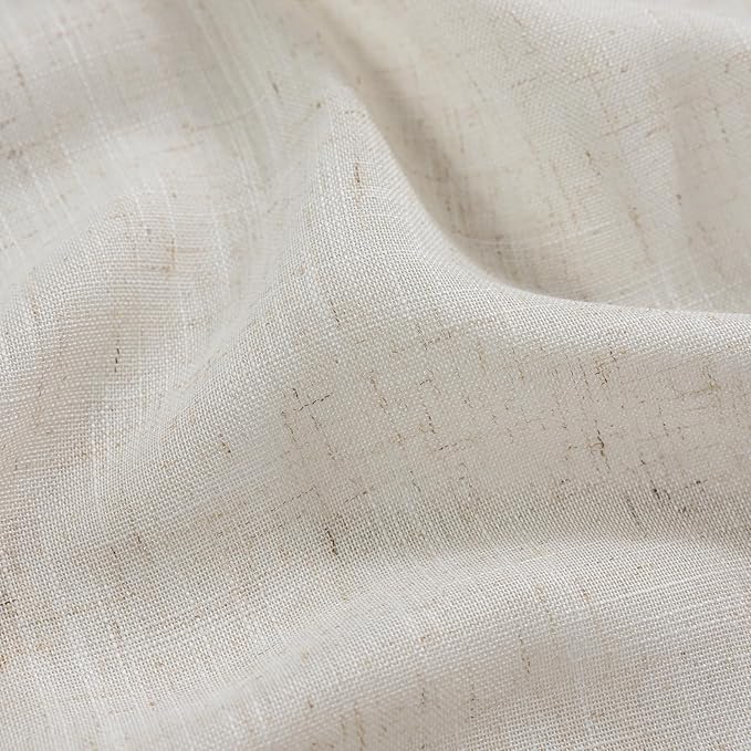 Linen Ruffled Curtains for Bedroom Farmhouse 58 x 63 Inch, 2 Panels | Rod Pocket - Image 7