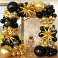 Black and Gold Balloon Garland Arch Kit | Party Decorations by Unknown