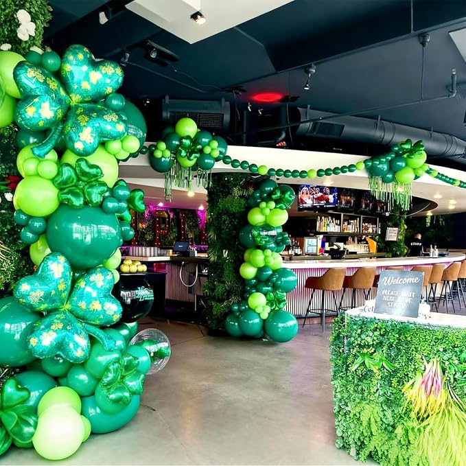 Lukiituke Green Balloons, Graduation, St. Patrick's Day, Jungle Forest - Image 6