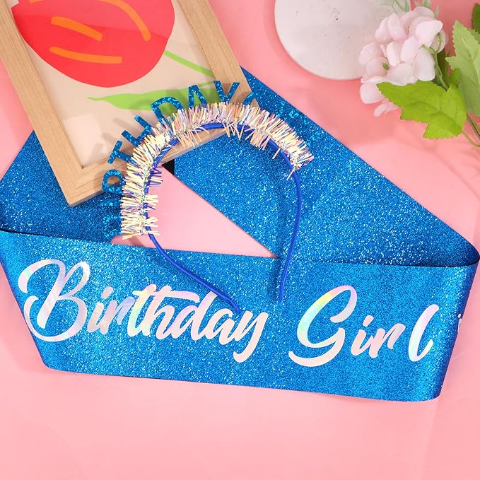 CIEHER Birthday Girl Headband Birthday Crown - Image 7