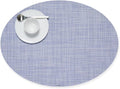 Chilewich Mini Basketweave Placemats, Woven Oval Placemats Set of 4 | Reusable by Chilewich