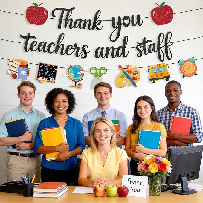 Pre-Strung Teacher Appreciation Decorations, NO-DIY Teacher Appreciation Banner - Image 5